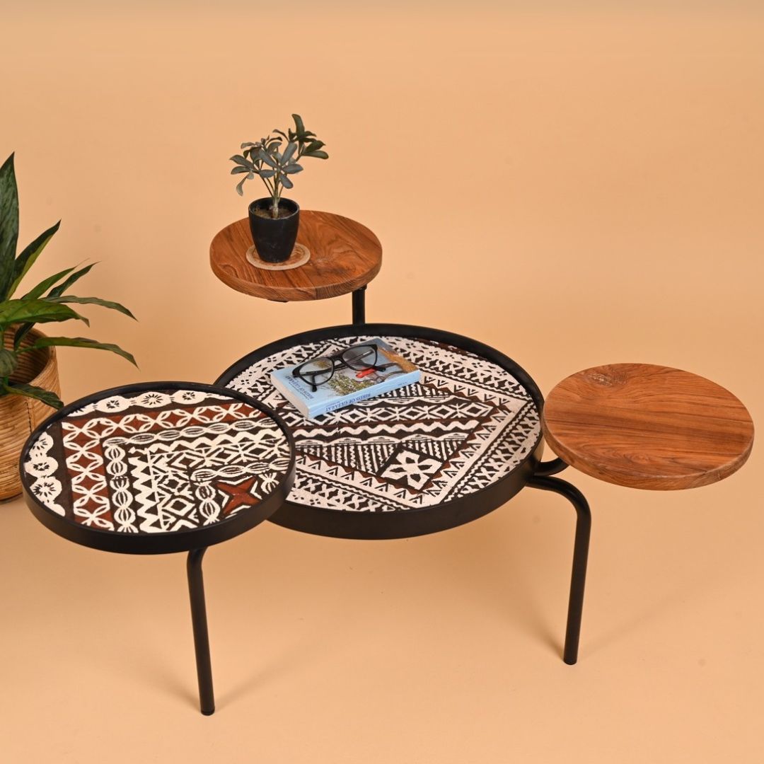Fijian Tribal Bark-Cloth Cloud table