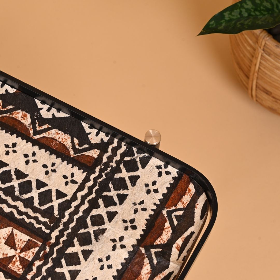 Fijian Tribal Bark-Cloth Square table