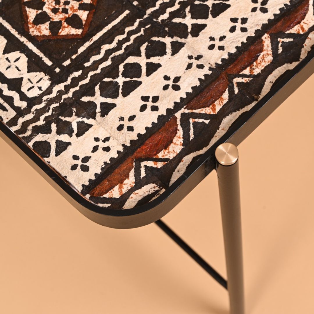 Fijian Tribal Bark-Cloth Rectangle table