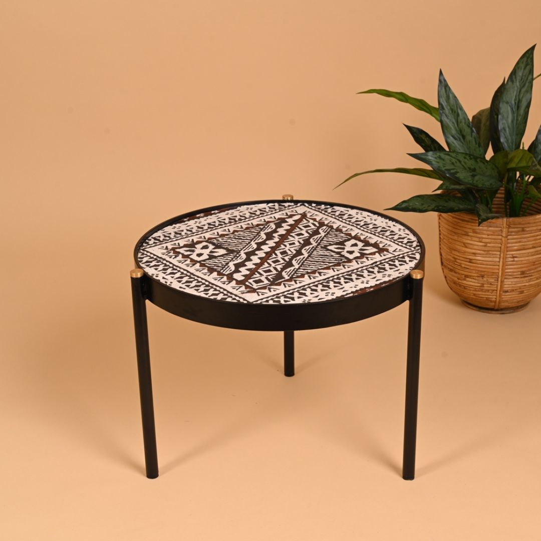 Fijian Tribal Bark-Cloth Coffee table