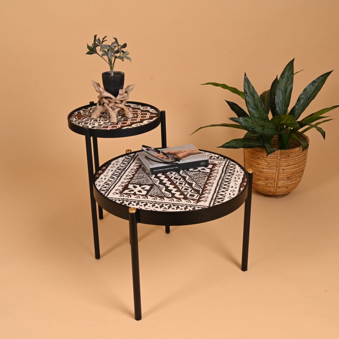 Fijian Tribal Bark-Cloth Coffee table