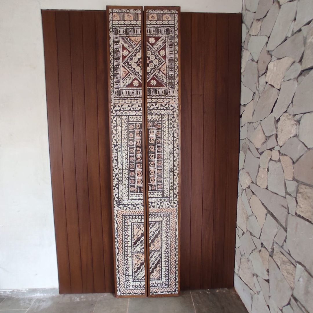 Fijian Tribal Bark-Cloth Door Handles
