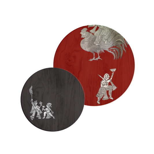 Mata Ni Pachedi Handpainted Wooden coffee table